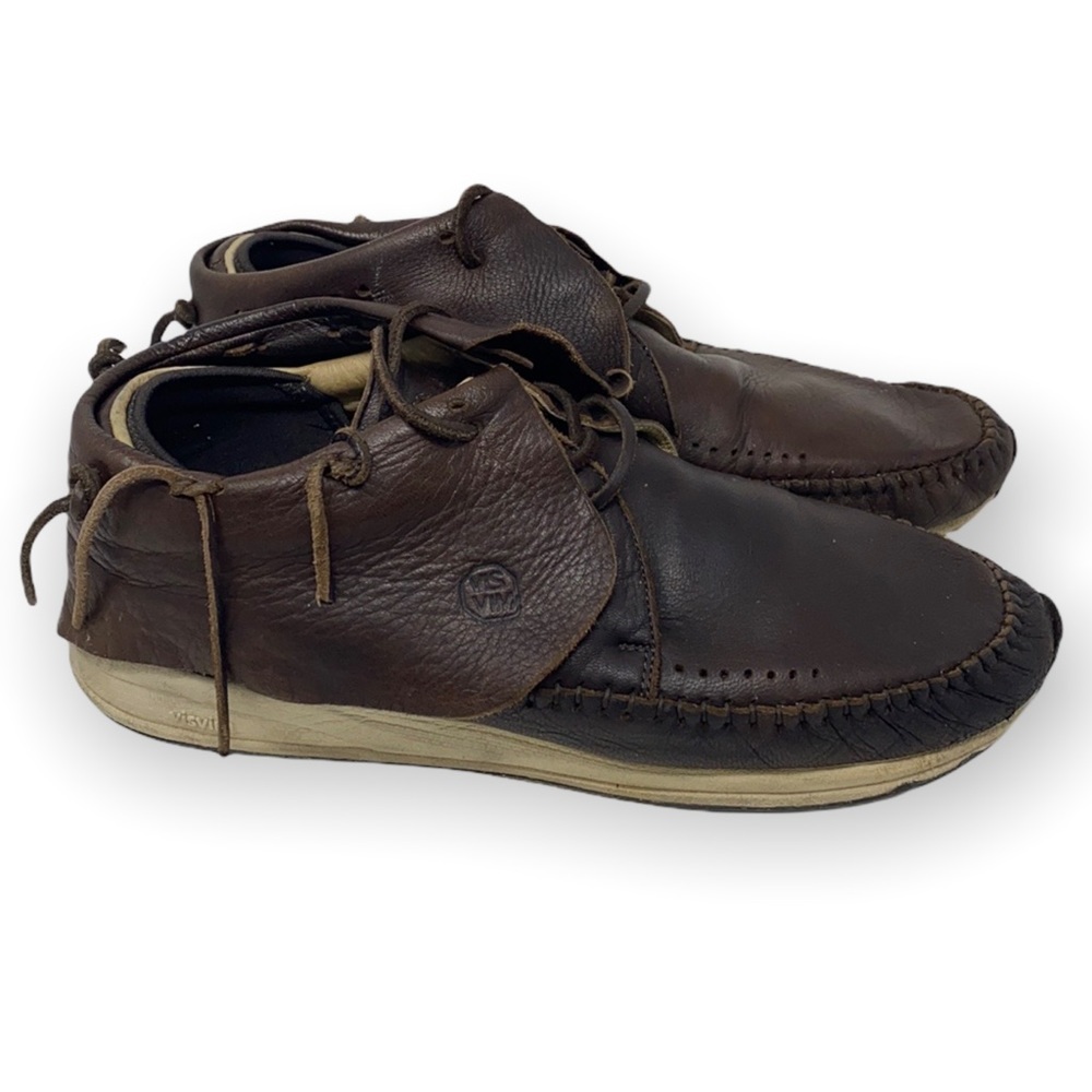 Visvim FBT Brown Elk Leather Men's Size 10 Distressed - Picture 2 of 13